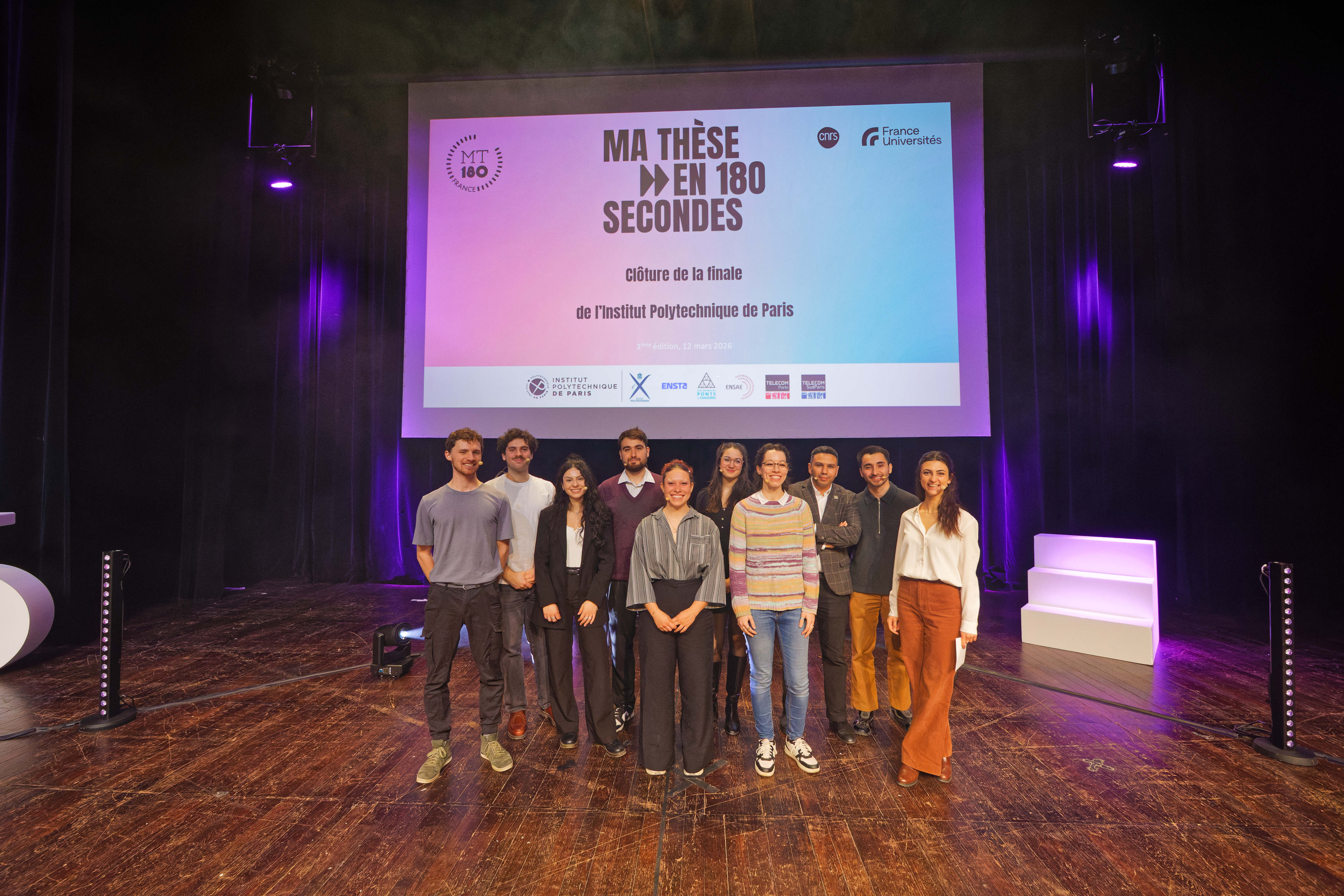 The ten 2026 finalists. ©IP Paris – Alain de Baudus.